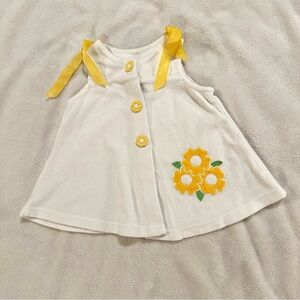 Vintage white sundress. Terry cloth. Size 12 months